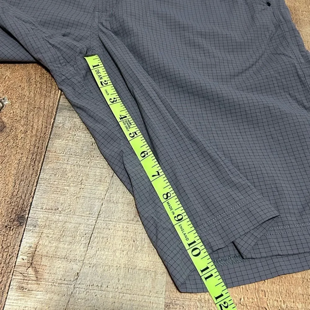 Lululemon kahuna gray grid shorts size 32